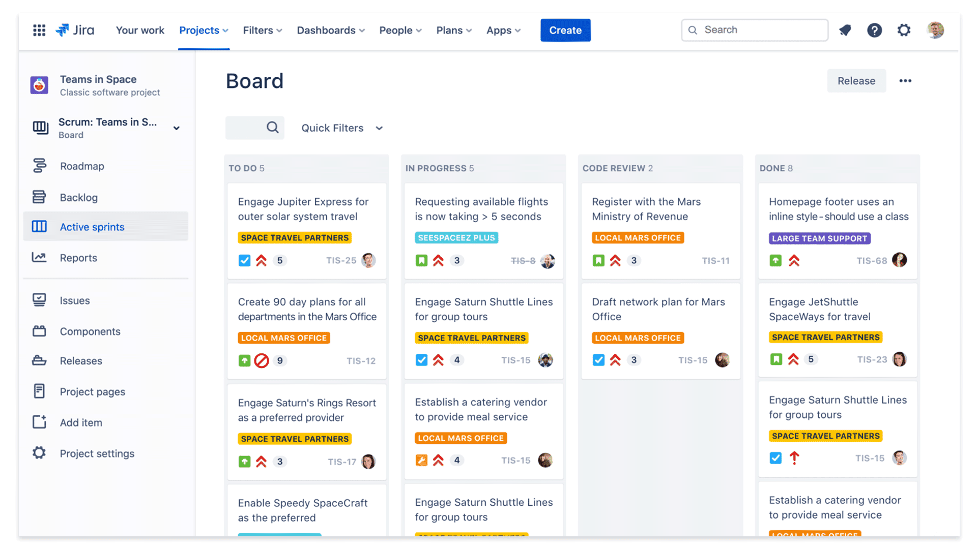 Ai Insider Agile Project Management Tools: Jira board screenshot